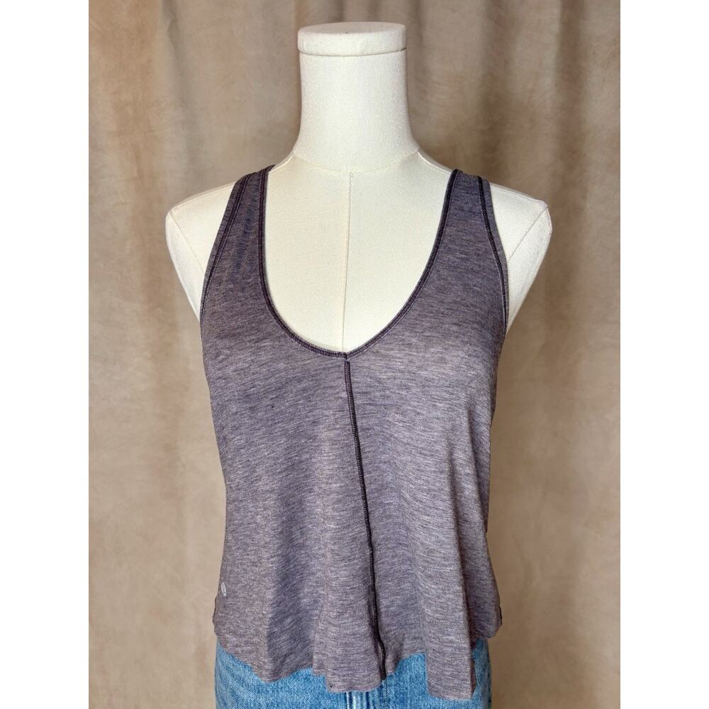 Lululemon Open Back Tank Top Purple Racerback Flowy Yoga Top